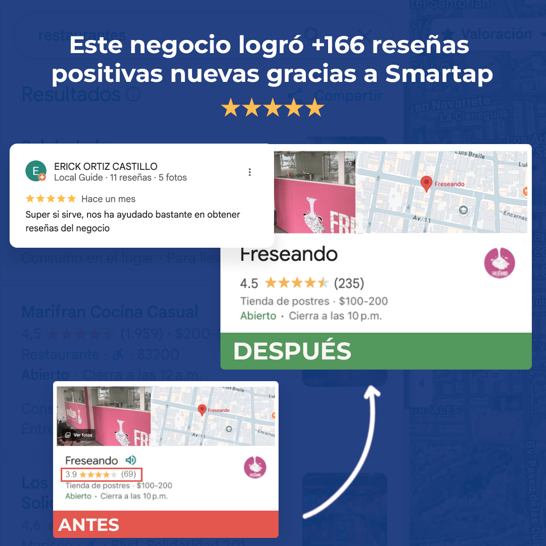 Tarjeta de reseñas Google