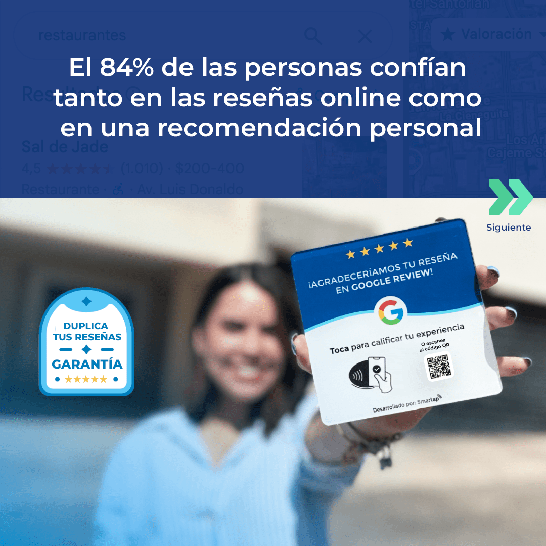 Tarjeta de reseñas Google